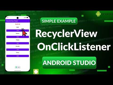 RecyclerView onClick Listener | Android Beginner Friendly