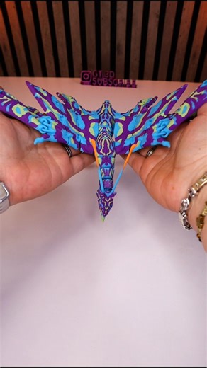 3d printed Avatar ikran 4 Color flexi!!#3dprinting #avatar #ikran