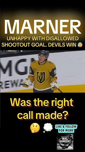 #Vegas #GoldenKnights Star Mitch #Marner unhappy with disallowed shootout goal. #NHL #Hockey #fyp