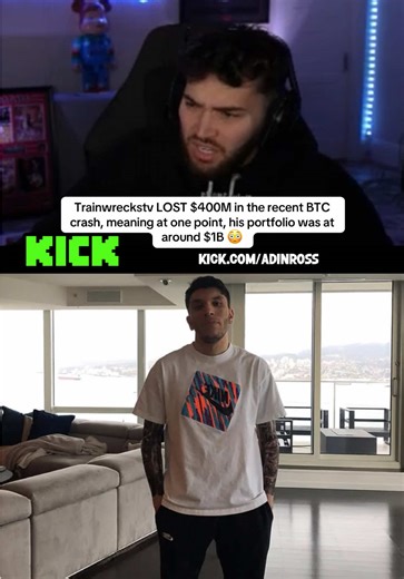 Trainwreckstv's $400M Loss in the BTC Crash