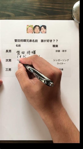 【芸能界一有名兄弟】菅田将暉兄弟名前誰が好き？ #shorts #菅田将暉#兄弟#名前