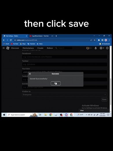 how to link your YouTube with Roblox (working) #2023 #roblox #youtubeshorts #youtube
