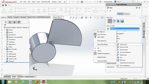 Solidworks做气动仿真，涵道风扇设计与仿真