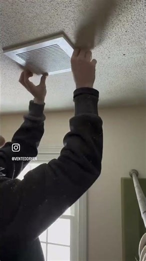 Bathroom fan install! #dryervent #hvac #bathfan #ducting