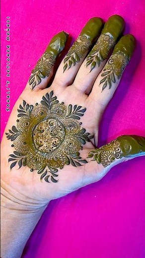 😍 Simple Flower Mandala Mehndi | Easy Mehndi Design for Beginners | Step by Step