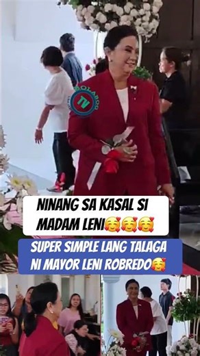 NINANG LENI ROBREDO! ANG GANDA NI MADAM LENI SA RED DRESS NIYA #lenirobredo #shorts