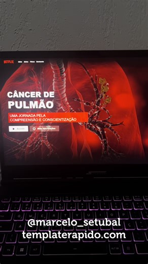 Template de #powerpoint sobre o #cancer de #pulmao #netflixbrasil #cancer #novembroazul #saude