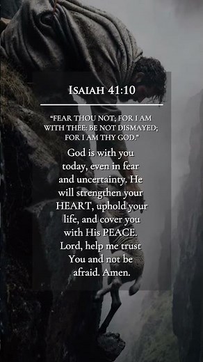 Fear Not, For I Am With Thee ✨ Isaiah 41:10 | God Will Strengthen And Help You #shorts #bibleverse