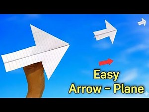 How to make a paper arrow plane - easy arrow paper plane tutorial