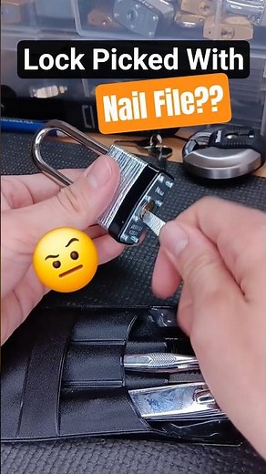 Lock Picked With Nail File #lockpicking #diy #locksport #masterlock