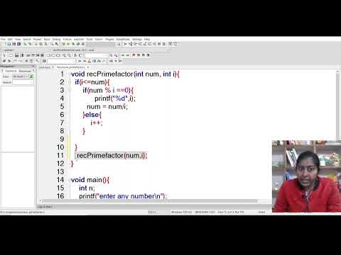Recursion in c | find prime factors of any number | part-2