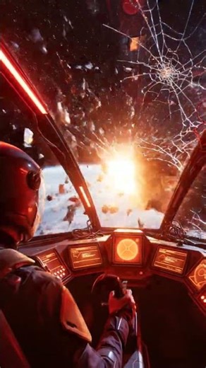 kaeron cockpit explosion in lightning storm 🌩️🚀💥 #space #realistic #scifi #shorts