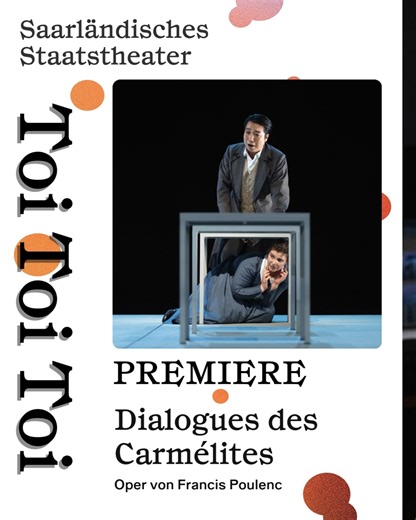✨ 🍀Premierenfieber am Saarländischen Staatstheater: Dialogues des Carmélites 🍀✨ Endlich ist es soweit: eine der eindringlichsten französischen Opern des 20. Jahrhunderts könnt ihr nun bei uns im Großen Haus erleben. Francis Poulencs Werk führt uns in eine Welt leiser Stimmen und großer innerer Konflikte – eine Oper, in der Frauen, ihre Entscheidungen und ihre Gespräche über Glauben, Angst und Mut im Mittelpunkt stehen. Heute Abend werden große Emotionen spürbar: ein fantastisches Ensemble und 
