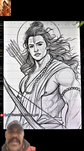Shree Ram Drawing In Anime Style#trending #art #shortsfeed #drawing #ram #sketch
