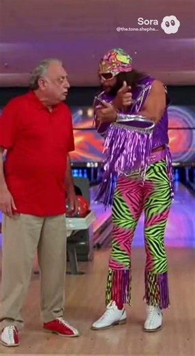 Rodney Dangerfield and Macho Man Randy Savage try bowling