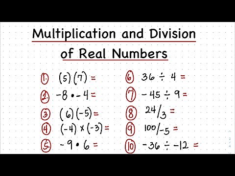 Multiplication and Division of Real Numbers | Algebra | Prof D
