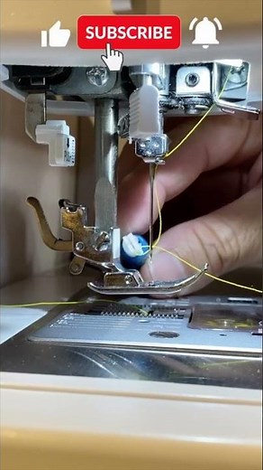 Easiest Way to Thread a Sewing Machine Needle | Thread a Sewing Machine Needle in 5 Seconds #shorts