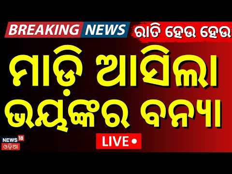 ରାତି ହେଉ ହେଉ ମାଡ଼ି ଆସିଲା ବଡ଼ ବନ୍ୟା LIVE | Mahanadi Flood Alert | Weather Update | Odisha Rain