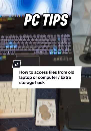 PC TIPS: How to access files from old laptop or SSD/HDD #tech #computer #laptop #tips #techtok