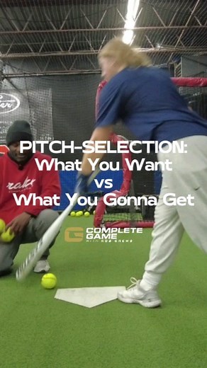 PITCH-SELECTION: What You Want vs What You Gonna Get #baseballdads #softballmoms #softballdads #hittingtips #completegame #robcrews #softball #baseball #hittingdrills | Complete Game