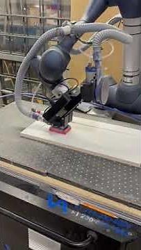 Primed MDF Cabinet Robotic Sanding Demo #automation #woodworking #roboticsanding