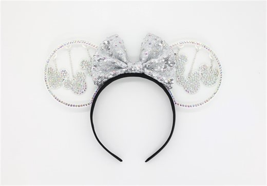 3D DANGLING Iridescent Rhinestone Mouse Head Mouse Ears - Etsy