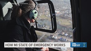 What does a state of emergency declaration do to help recovery efforts following Friday's tornadoes?