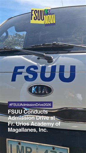 Take an exclusive look at FSUU’s Admission Drive at Fr. Urios Academy of Magallanes, Inc. Held January 9, 2026, we presented our diverse program offerings, quality facilities, scholarships, and activities for holistic student development at FSUU. We once again thank the students for their warm welcome and willingness to learn more about FSUU! Starting January 12, 2026, the Admission Exam for the 1st Semester of S.Y. 2026-2027 will be held daily for Incoming College Freshmen, Graduate Studies, an