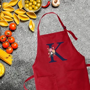 Personalized Initial Apron, Aprons for Women, Cute Kitchen Apron, Aprons Men, Gift for Her, Gift for Mom, New Home Gift - Etsy