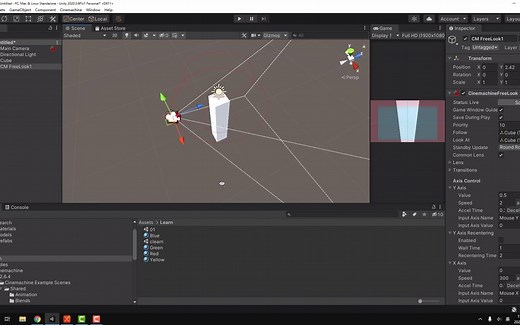 Unity新手教程7.2.3-Cinemachine预制相机