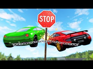 FERARRI vs. LAMBORGHINI CRASH TESTING in BEAMNG Drive!