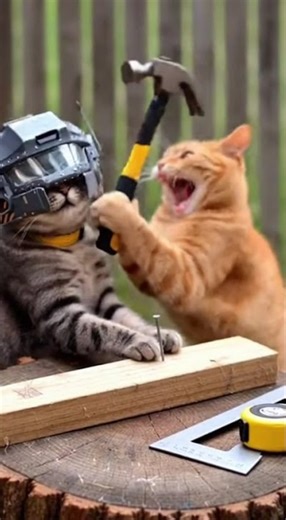 Mecha Cat vs Orange Cat 💥 | Paws Unhinged