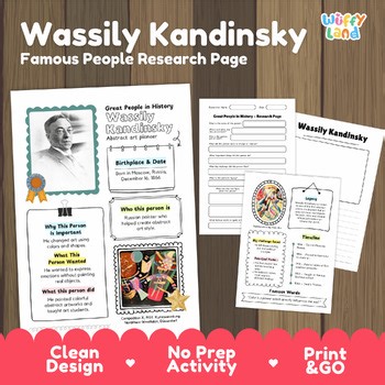 Wassily Kandinsky Biography Research Page | Famous Artists Art History No Prep