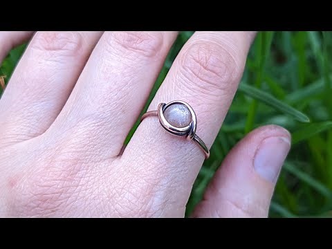 Thick Half Round Wire Simple Cabochon Ring Wire Wrapping Tutorial