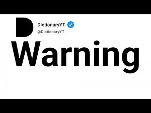 Warning Synonyms | Thesaurus | Similar Words