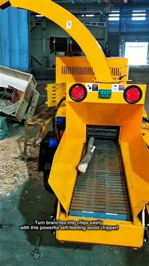 Powerful Wood Chipper Shredder in Action