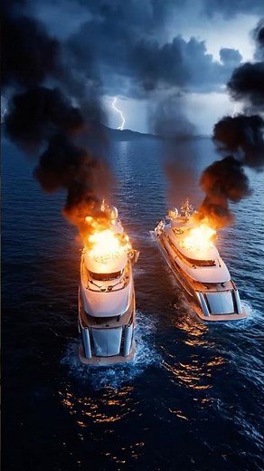 Double Yacht Explosion at Sea – Luxury Boats Turn Into Firestorm 🌊🔥