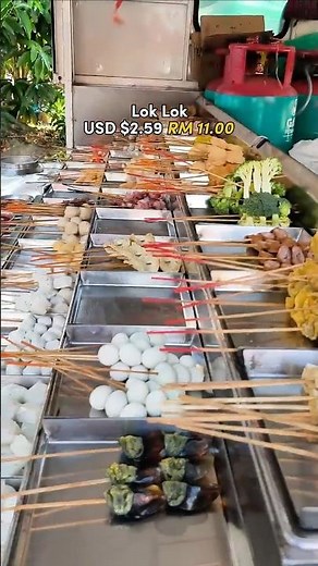 87. Lok Lok Skewers Street Food Penang Night Market Food Hawker #loklok