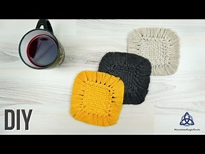 SQUARE MACRAME COASTERS TUTORIAL | Table Coasters DIY | Home Decor Ideas