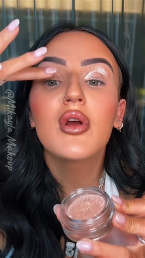 Part 5 !! Absolutely obsessed! ✨ The Glitterpuck in Glimmerpop is next level! Zero fallout and pure sparkle magic! 💖 #glitterpuck #HalfMagicBeauty | Mikayla Makeup