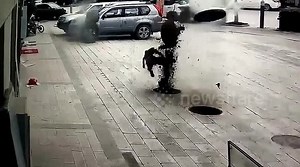 Manhole explodes sending boy into air after he throws firecracker inside in China