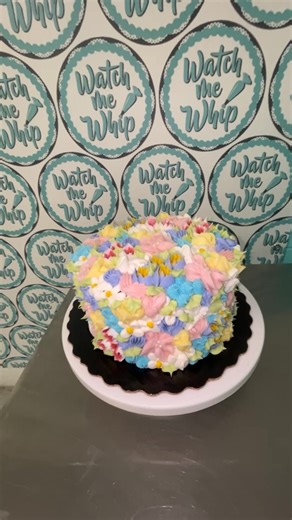 Cake Auction!!!! 8” Choclate Cake decorated with Spring flower collage. Make your bid in the comments. Highest bidder scores this cake with their bid. | Watch Me Whip