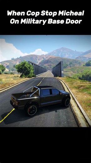 when cop stop to micheal at military base #gta #gta5 #gta5 #shorts #shortvideo