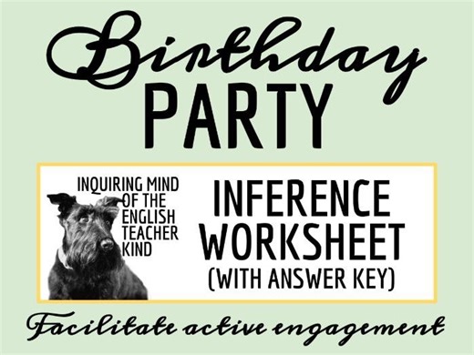 "Birthday Party" by Katharine Brush Close Reading Analysis Worksheet (Short Story) | Teaching Resources