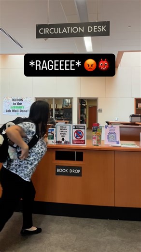 Northeast Lakeview College Library on Instagram: "Ever get those moments where you’re super overwhelmed and you’re 1 more minor inconvenience away from exploding from rage? 😤👹 WELL FEAR NOT BECAUSEEEEEEEEEEE… The library assistants got your back! 😎🫵 Questions about how to print? Where to check out a book? Don’t know where you are? Stop by the Circ Desk and we’ll help out! 🥰😊 #nlc #nlclibrary #rage #dontkickthebookdropplz #library #northeastlakeview"