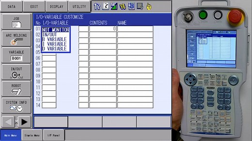 1.9K views · 96 reactions | In today's video, we show how you to use the I/O Variable Customize function for the Yaskawa Motoman DX100 robot controller. | Yaskawa Motoman | Facebook
