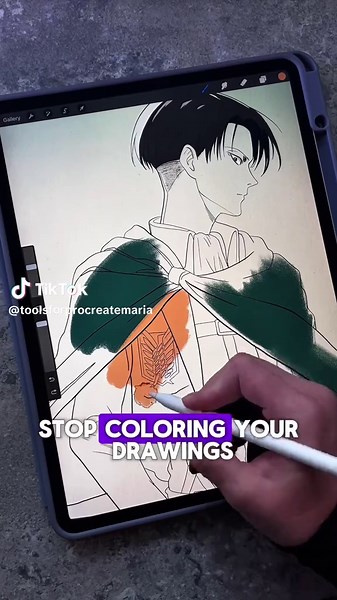Stop coloring your drawings like this🎨 In Tools for Procreate you can find 4100 cool Brushes for #procreate #procreatetutorial #procreatetips #artcommunity #reelstrending