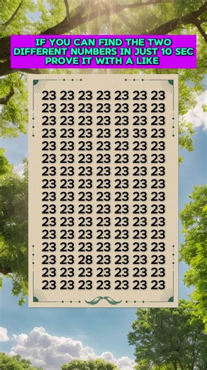 Can you find the two differet number? #quiz #quiztime #quizchallenge #trivia #usaquiz