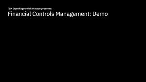 IBM OpenPages Financial Controls Management: Demo