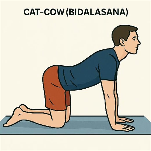 Cat-Cow (Bidalasana) yoga pose | yoga for beginners | yoga poses #shorts #yoga